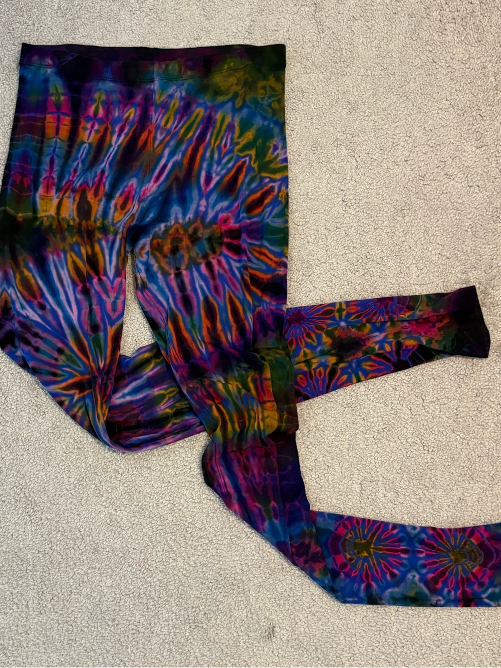 Tucan Tango Rainbow Hand-Dyed Tie Dye One-of-a-Kind Leggings - One Size